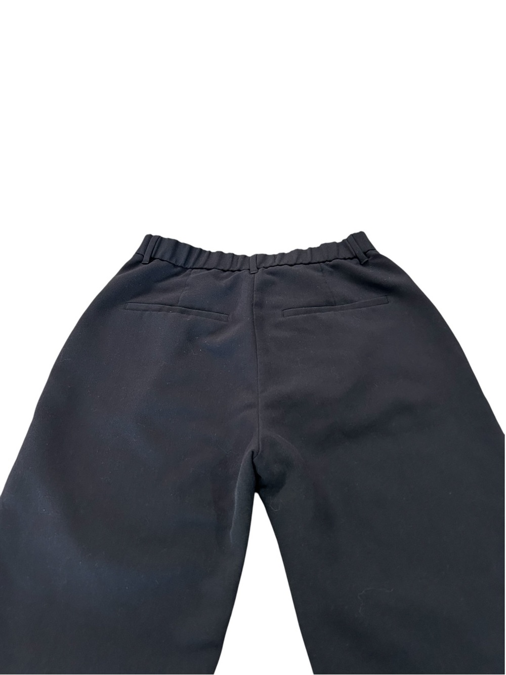 Abercrombie Sloan Tailored Wide Leg Pant Trousers Black Sz 28/6 Short High Rise - Picture 11 of 16
